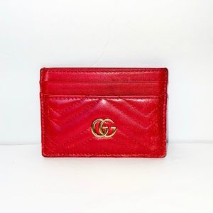 GUCCI Marmont Card Case Red